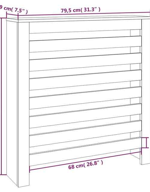 Загрузите изображение в средство просмотра галереи, Mască pentru calorifer, 79,5x19x84 cm, lemn masiv de pin
