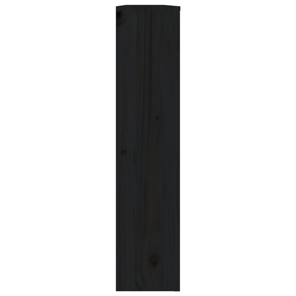 Mască pentru calorifer, negru, 153x19x84 cm, lemn masiv pin