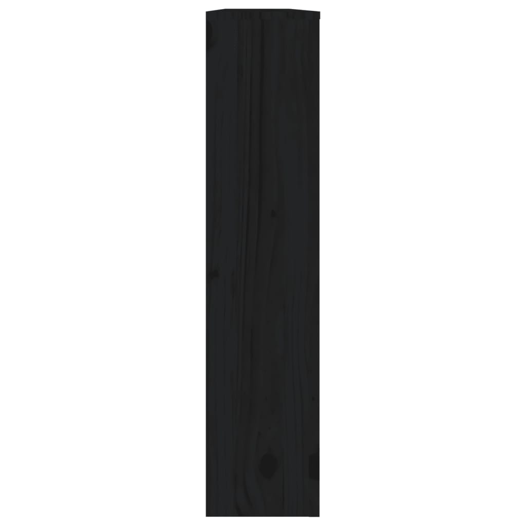 Mască pentru calorifer, negru, 169x19x84 cm, lemn masiv pin