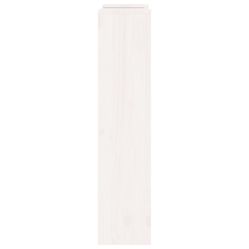 Mască pentru calorifer, alb, 210x21x85 cm, lemn masiv de pin