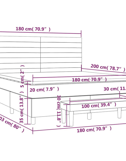 Загрузите изображение в средство просмотра галереи, Pat box spring cu saltea, negru, 180x200 cm, catifea
