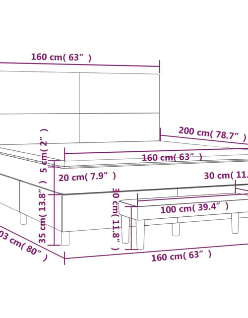 Загрузите изображение в средство просмотра галереи, Pat continental cu saltea, gri închis, 160x200 cm, țesătură
