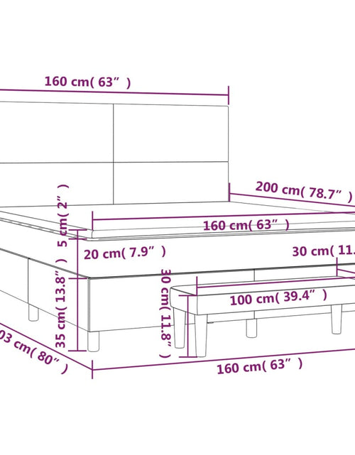 Загрузите изображение в средство просмотра галереи, Pat box spring cu saltea, negru, 160x200 cm, catifea
