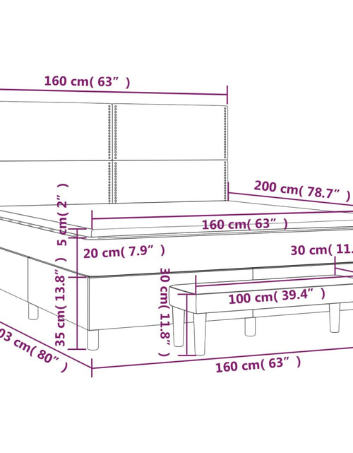 Загрузите изображение в средство просмотра галереи, Pat box spring cu saltea, negru, 160x200 cm, catifea
