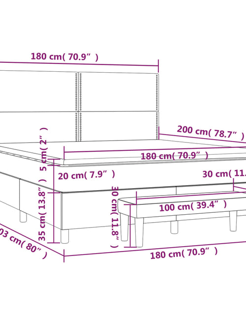 Încărcați imaginea în vizualizatorul Galerie, Pat box spring cu saltea, roz, 180x200 cm, catifea
