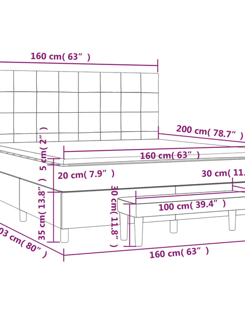 Загрузите изображение в средство просмотра галереи, Pat box spring cu saltea, roz, 160x200 cm, catifea
