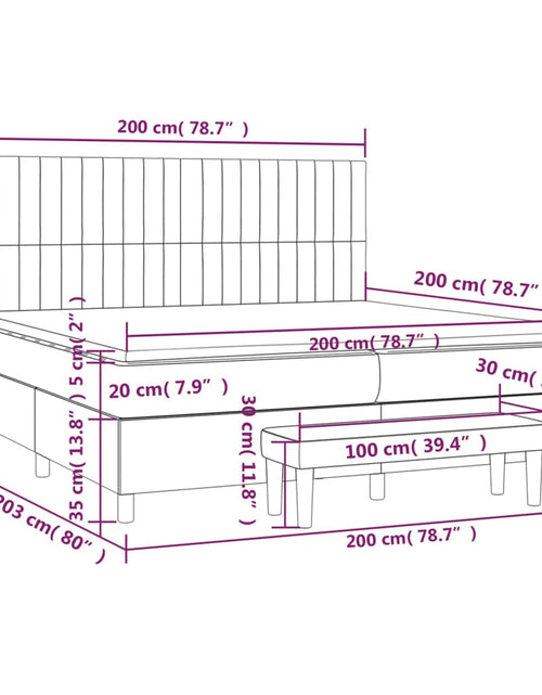 Загрузите изображение в средство просмотра галереи, Pat box spring cu saltea, roz, 200x200 cm, catifea
