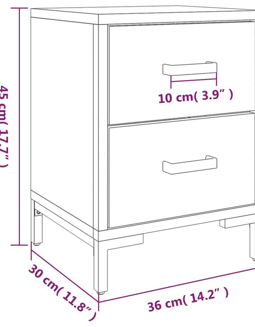 Încărcați imaginea în vizualizatorul Galerie, Noptiere, 2 buc., 36x30x45 cm, lemn masiv de pin

