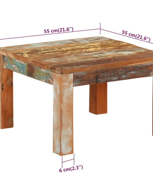 Загрузите изображение в средство просмотра галереи, Măsuță de cafea, 55x55x35 cm, lemn masiv recuperat
