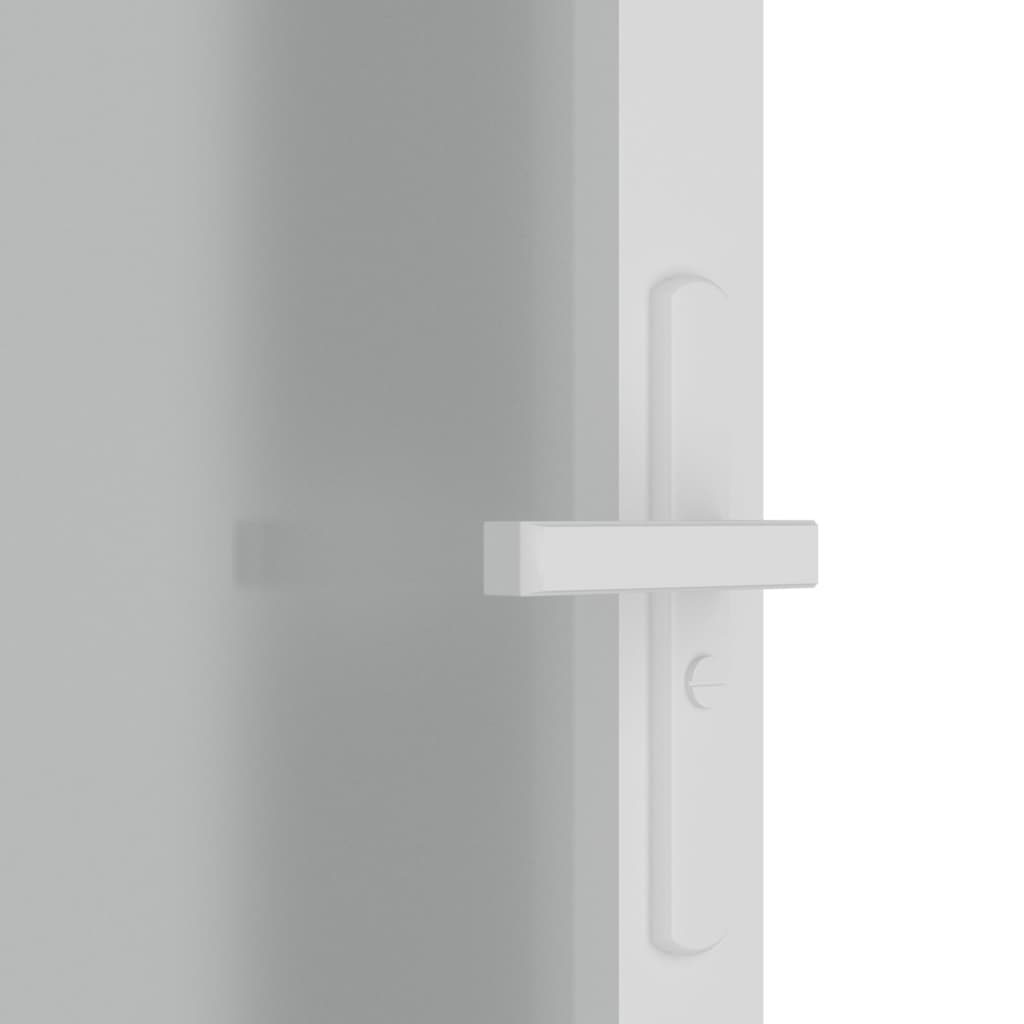 Ușă de interior, 76x201,5 cm, alb, sticlă mată și aluminiu