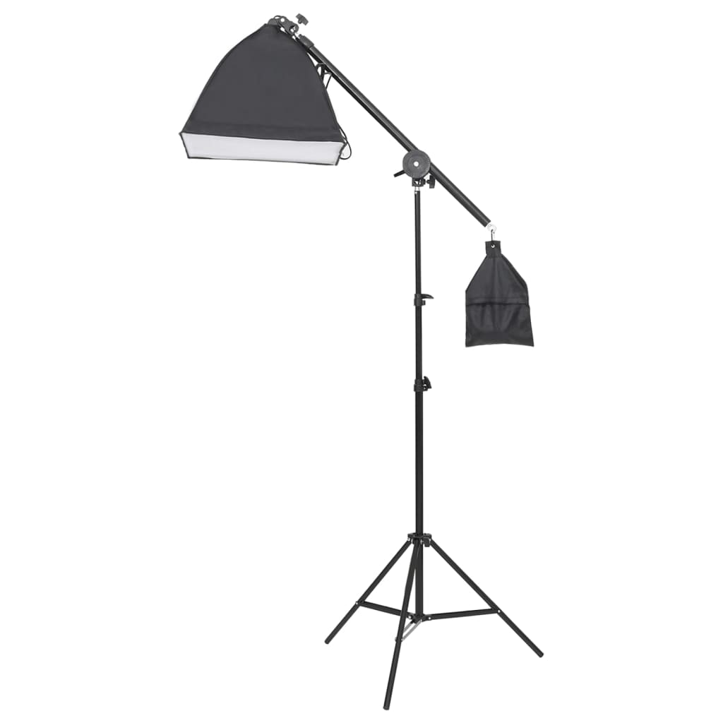 Kit studio foto cu set de lumini, ecran de fundal și reflector