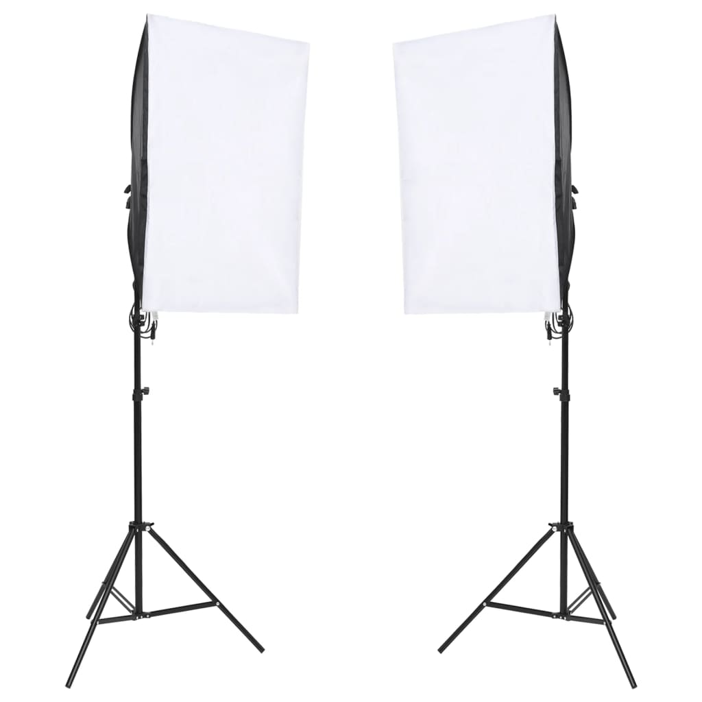 Kit studio foto cu set de lumini și ecran de fundal