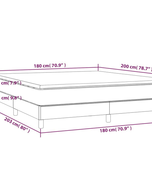 Загрузите изображение в средство просмотра галереи, Pat box spring cu saltea, albastru, 180x200 cm, material textil
