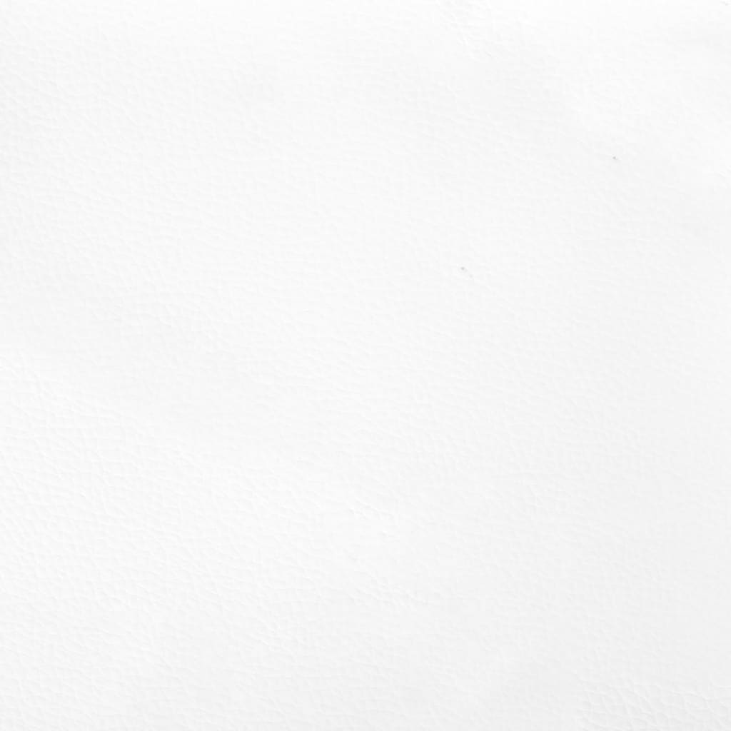 Pat box spring cu saltea, alb, 100x200 cm, piele ecologică