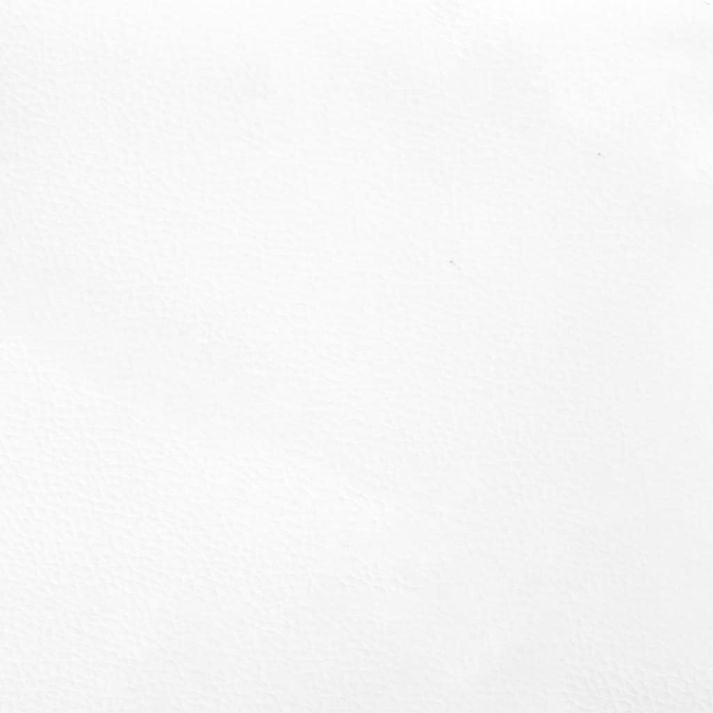 Pat box spring cu saltea, alb, 120x200 cm, piele ecologică