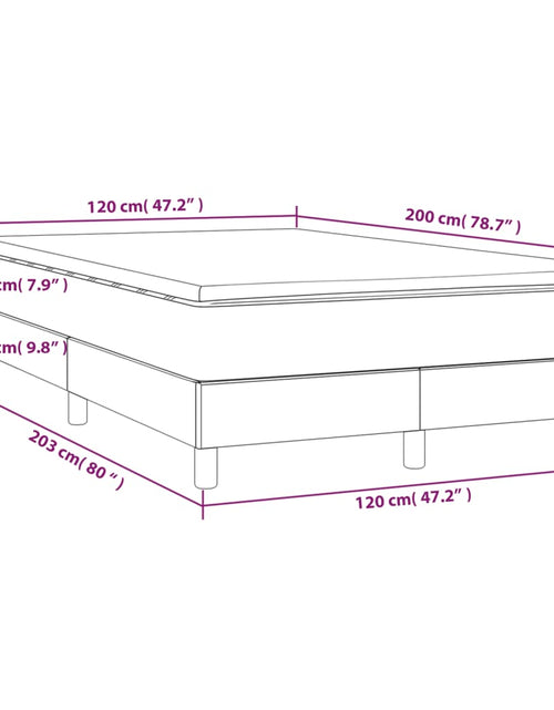 Încărcați imaginea în vizualizatorul Galerie, Pat box spring cu saltea, alb, 120x200 cm, piele ecologică
