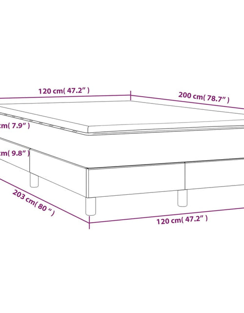 Загрузите изображение в средство просмотра галереи, Pat box spring cu saltea, cappuccino, 120x200cm piele ecologică
