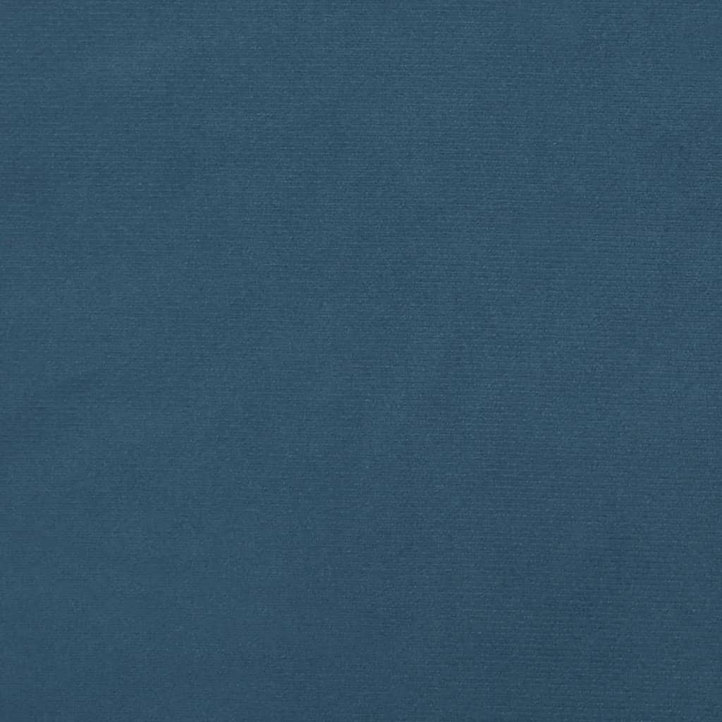 Pat box spring cu saltea, albastru închis, 90x190 cm, catifea