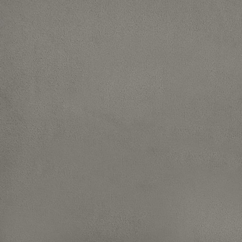 Pat box spring cu saltea, gri deschis, 120x200 cm, catifea