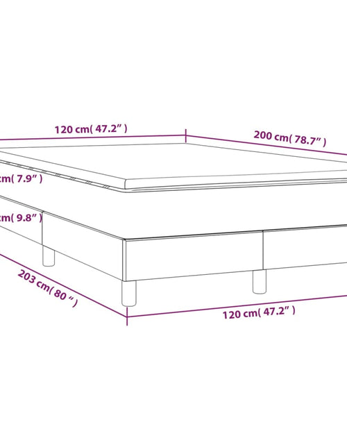 Загрузите изображение в средство просмотра галереи, Pat box spring cu saltea, verde închis, 120x200 cm, catifea
