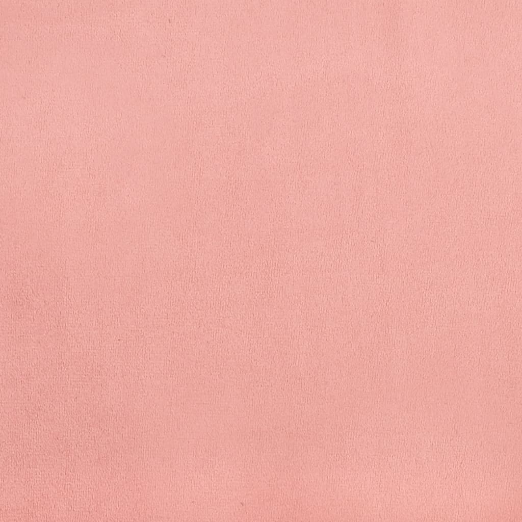 Pat box spring cu saltea, roz, 120x200 cm, catifea