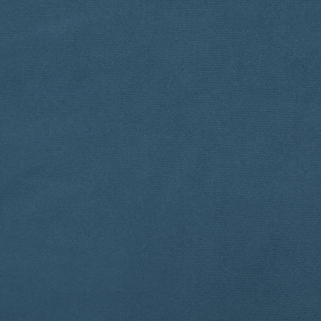 Pat box spring cu saltea, albastru închis, 160x200 cm, catifea