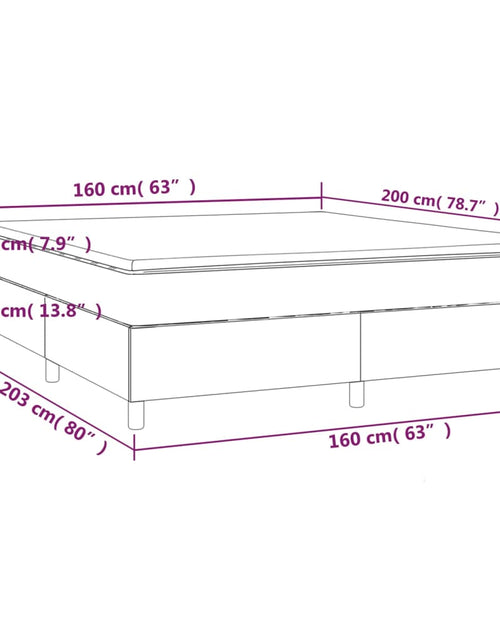 Загрузите изображение в средство просмотра галереи, Pat box spring cu saltea, gri taupe, 160x200 cm material textil
