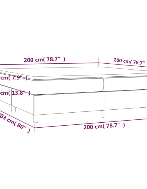 Încărcați imaginea în vizualizatorul Galerie, Pat box spring cu saltea, gri închis, 200x200 cm, textil
