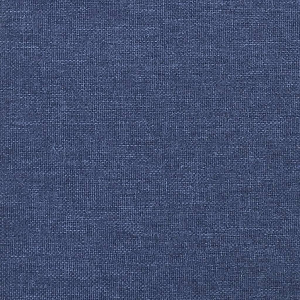 Pat box spring cu saltea, albastru, 90x190 cm, textil