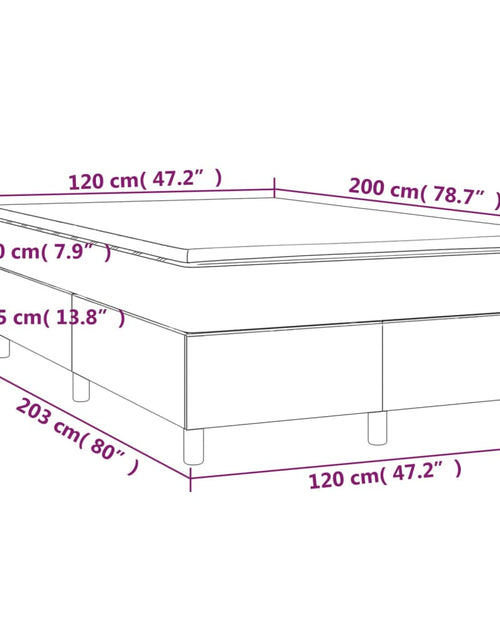 Загрузите изображение в средство просмотра галереи, Pat box spring cu saltea, negru, 120x200 cm, piele ecologică
