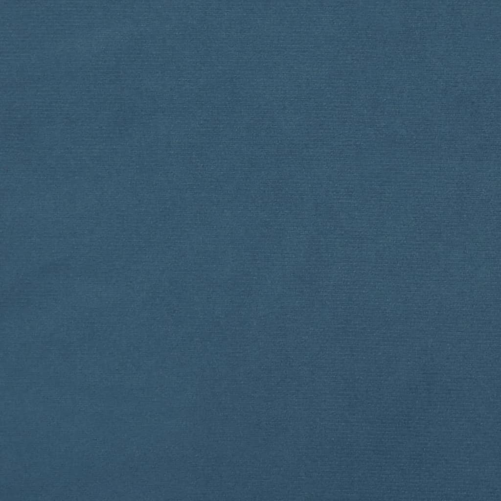 Pat box spring cu saltea, albastru închis, 200x200 cm, catifea