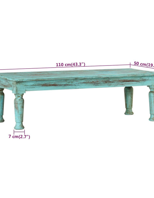 Загрузите изображение в средство просмотра галереи, Măsuță de cafea, 110x50x34 cm, lemn masiv recuperat
