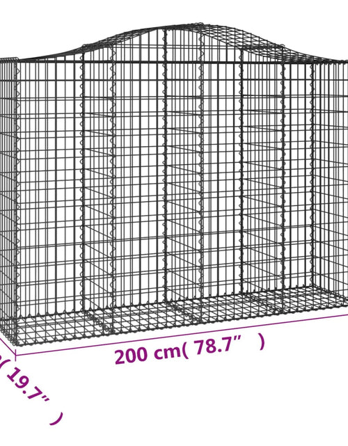 Încărcați imaginea în vizualizatorul Galerie, Coșuri gabion arcuite 50 buc, 200x50x140/160cm, fier galvanizat
