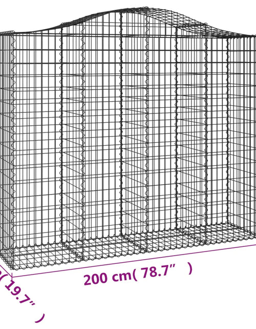 Загрузите изображение в средство просмотра галереи, Coșuri gabion arcuite 20 buc, 200x50x160/180cm, fier galvanizat
