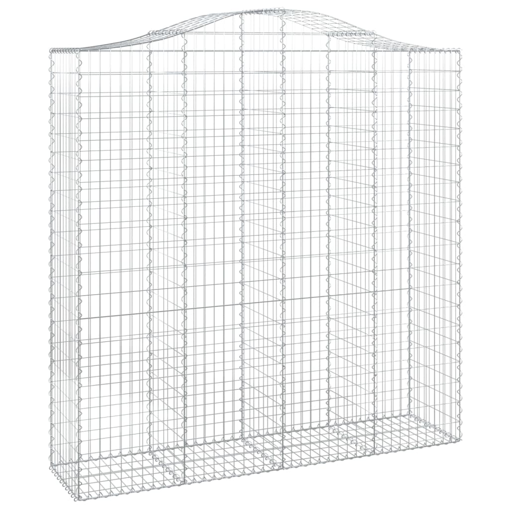 Coșuri gabion arcuite, 2 buc 200x50x200/220 cm, fier galvanizat