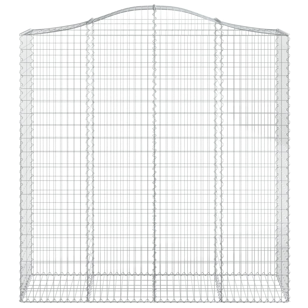 Coșuri gabion arcuite, 2 buc 200x50x200/220 cm, fier galvanizat