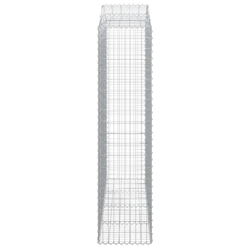 Coșuri gabion arcuite, 2 buc 200x50x200/220 cm, fier galvanizat