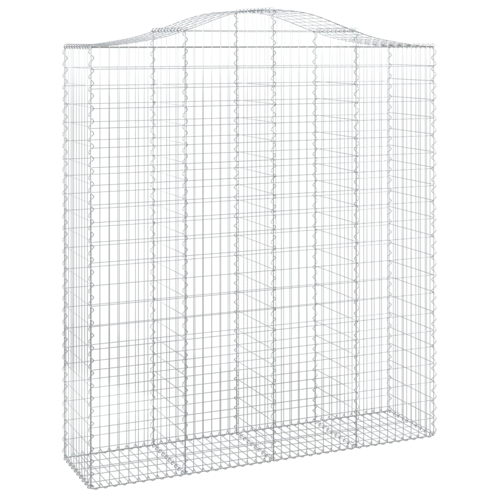 Coșuri gabion arcuite, 9 buc, 200x50x220/240cm, fier galvanizat