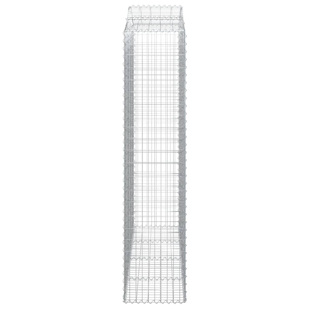 Coșuri gabion arcuite, 9 buc, 200x50x220/240cm, fier galvanizat