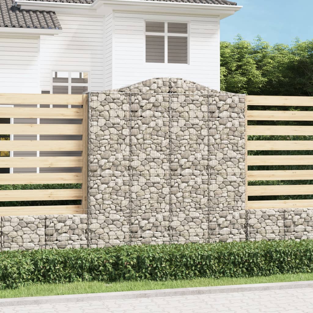 Coșuri gabion arcuite, 10 buc 200x50x220/240cm, fier galvanizat