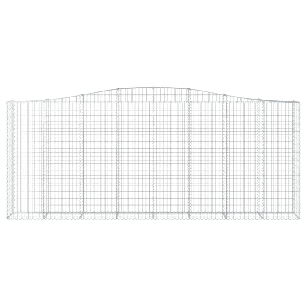 Coș gabion arcuit, 25 buc, 400x50x160/180 cm, fier galvanizat