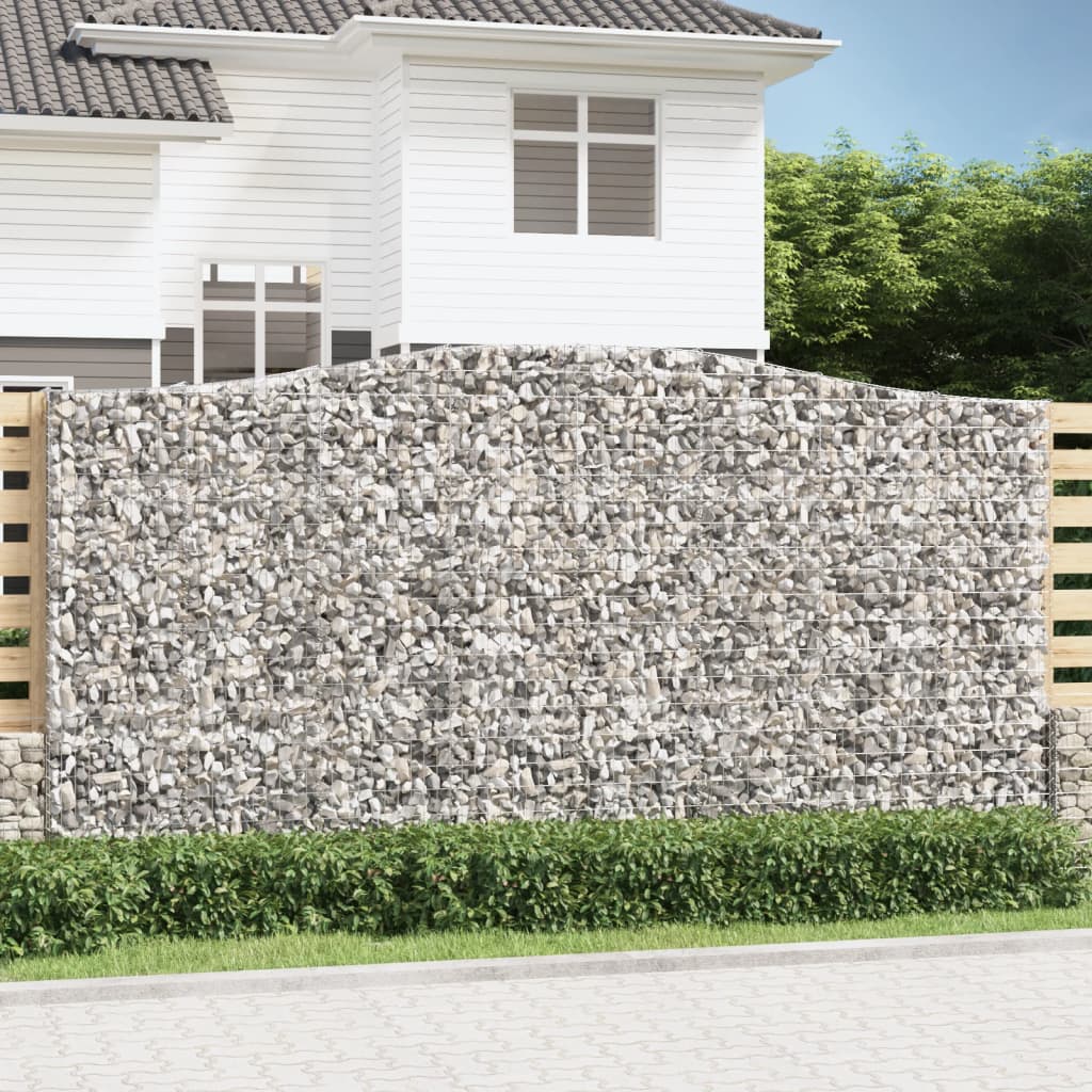 Coșuri gabion arcuite, 5 buc 400x50x200/220 cm, fier galvanizat