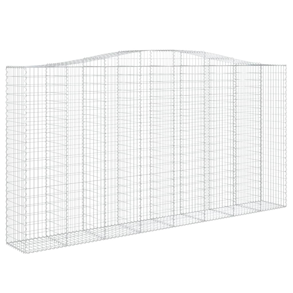 Coșuri gabion arcuite, 6 buc 400x50x200/220 cm, fier galvanizat