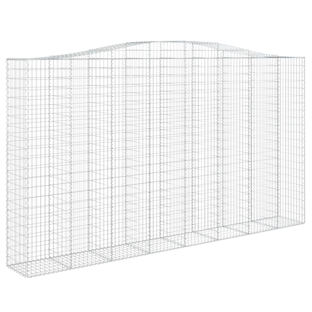 Coșuri gabion arcuite, 9 buc, 400x50x220/240cm, fier galvanizat