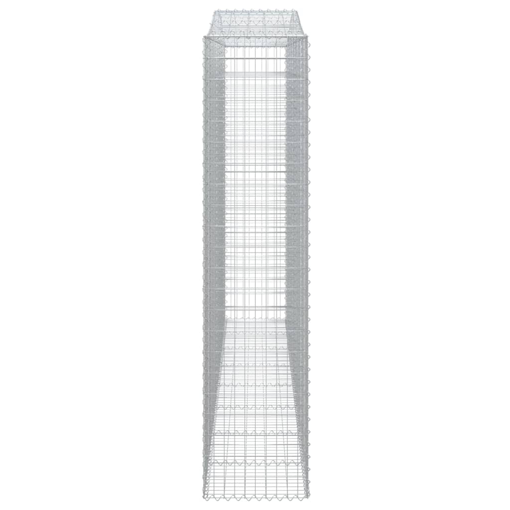 Coșuri gabion arcuite, 9 buc, 400x50x220/240cm, fier galvanizat