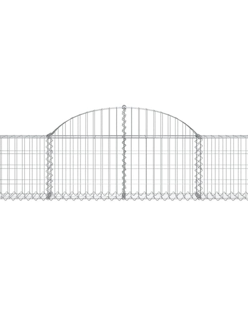 Загрузите изображение в средство просмотра галереи, Coșuri gabion arcuite 5 buc, 200x30x40/60 cm, fier galvanizat
