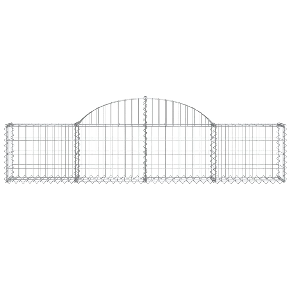 Coșuri gabion arcuite 5 buc, 200x30x40/60 cm, fier galvanizat