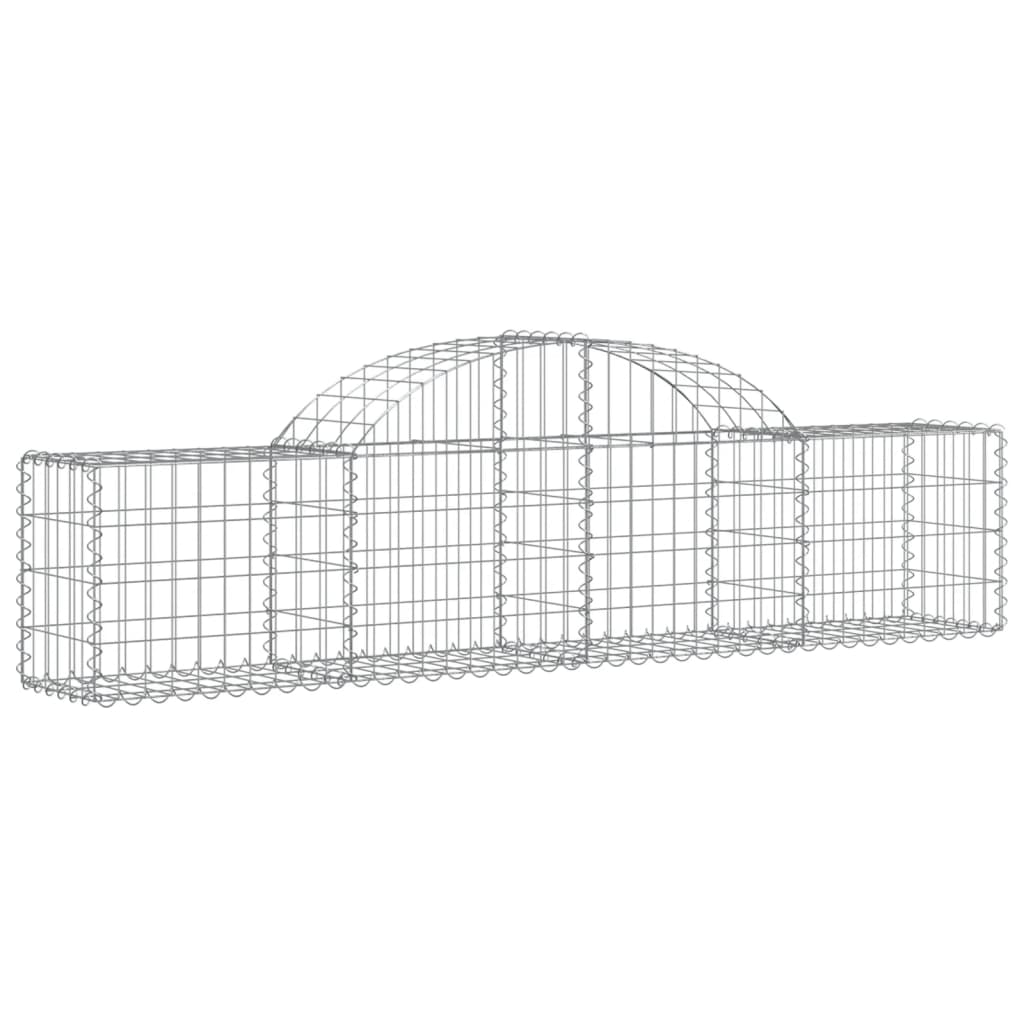 Coșuri gabion arcuite 8 buc, 200x30x40/60 cm, fier galvanizat