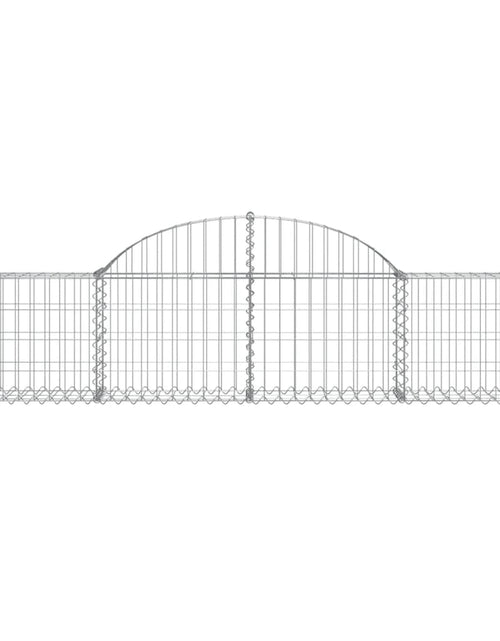 Загрузите изображение в средство просмотра галереи, Coșuri gabion arcuite 8 buc, 200x30x40/60 cm, fier galvanizat
