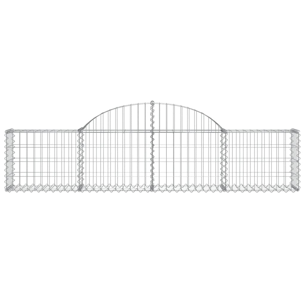 Coșuri gabion arcuite 9 buc, 200x30x40/60 cm, fier galvanizat